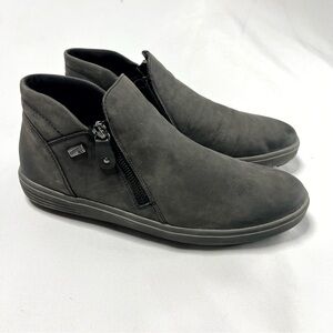 Remonte Softfoam Nubuck Leather Grey Flat Ankle Boots Shoes Size 41